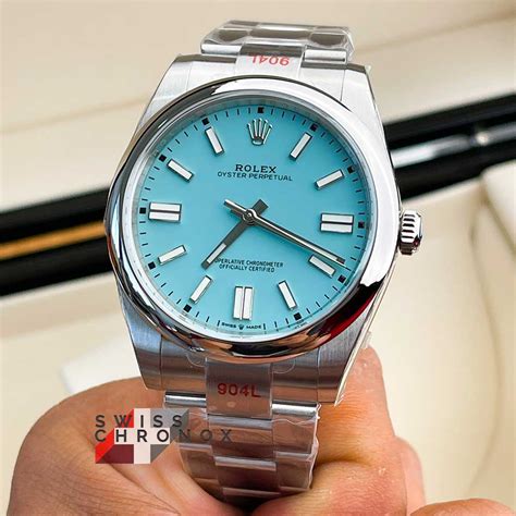 rolex oyster perpetual turquoise 41mm.